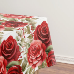 Toalha De Mesa Tablecloth do Chic Rosa vermelha