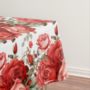 Toalha De Mesa Tablecloth do Chic Rosa vermelha