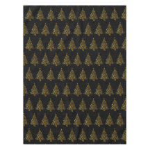 Tablecloth do Designer de Árvore de Natal do ouro
