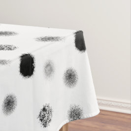 Toalha De Mesa Tablecloth do padrão do círculo abstrato preto e b