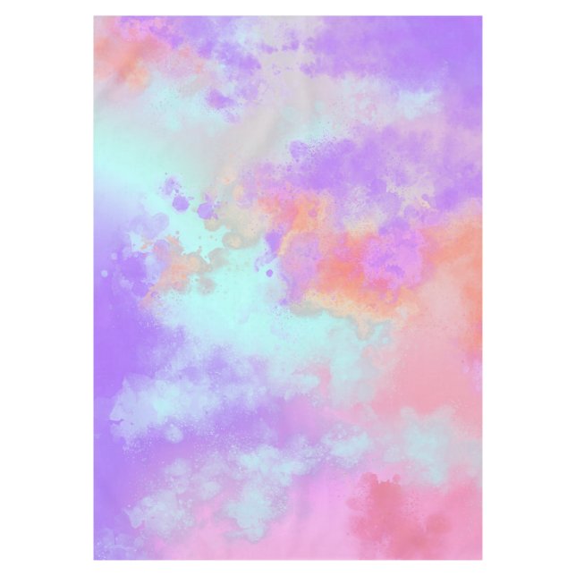 Toalha De Mesa Tablecloth do Rainbow Paint Splatter (Frente)