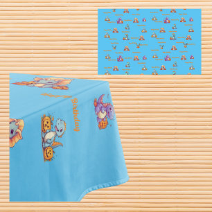 Toalha De Mesa Tablecloth do Tema Dinossauro para Crianças Festa