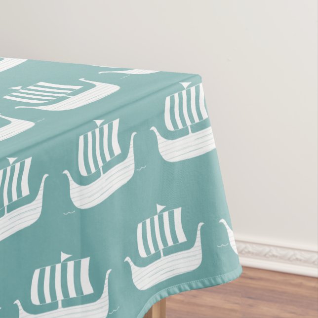 Toalha De Mesa Tablecloth dos navios de Viking (Posição Original)