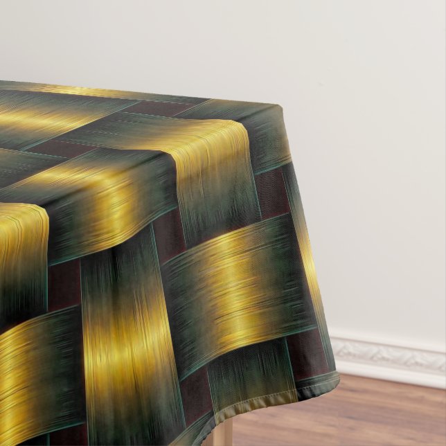 Toalha De Mesa Tablecloth Dourada de Lattice (Posição Original)