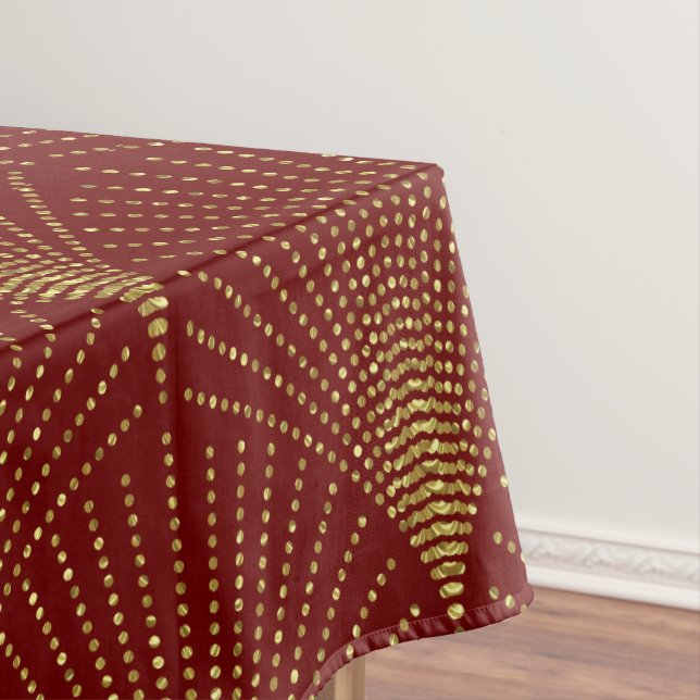 Toalha De Mesa Tablecloth Elegante Black & Dourado Art-Deco (Posição Original)