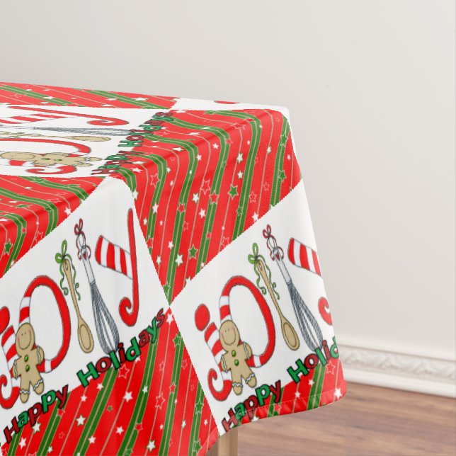 Toalha De Mesa Tablecloth, Feliz Natal Feriados Felizes (Posição Original)