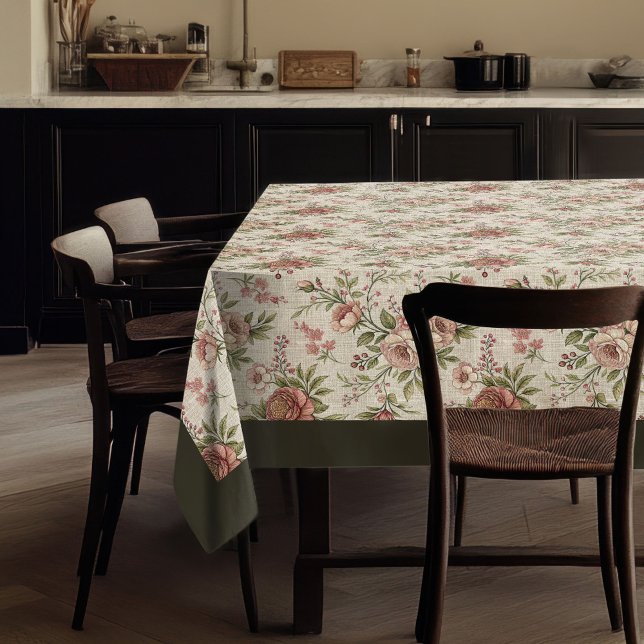 Toalha De Mesa Tablecloth Floral charmosa para uma Fazenda Cozy (Charming Floral Tablecloth for a Cozy Farmhouse)