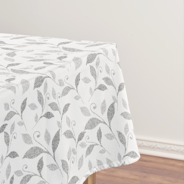 Toalha De Mesa Tablecloth Floral de Cinzas Texturizadas (Posição Original)