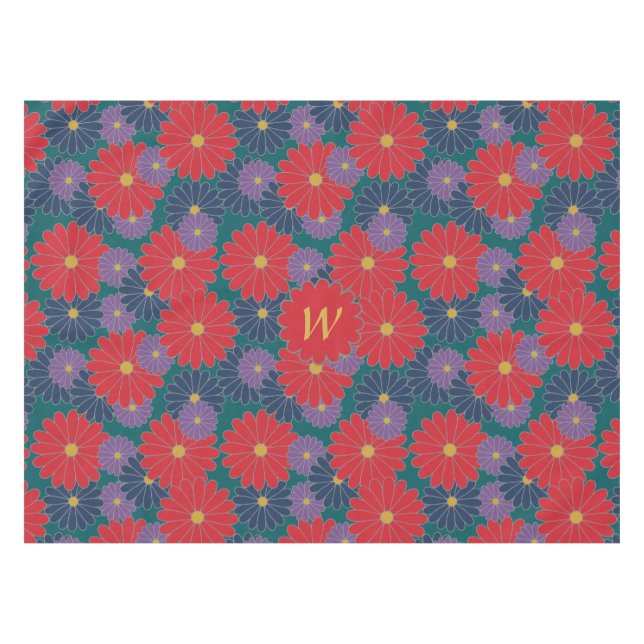 Toalha De Mesa Tablecloth Floral de Queda Splashy (Frente (Horizontal))