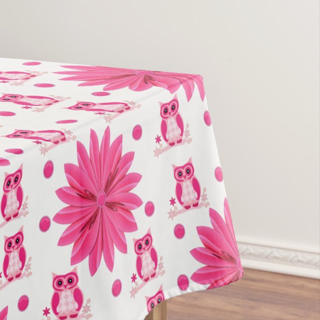 Toalha De Mesa Tablecloth Floral Owl (Posição Original)