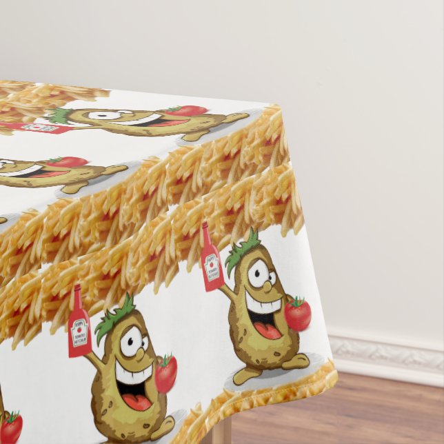 Toalha De Mesa Tablecloth French Fries Potato Ketchup (Posição Original)