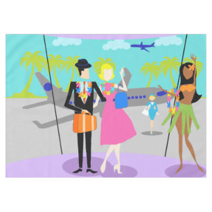 Toalha De Mesa Tablecloth havaiano retro do Natal