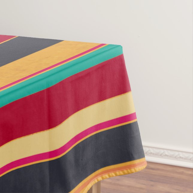 Toalha De Mesa Tablecloth Laranja Preto E Vermelho (Posição Original)