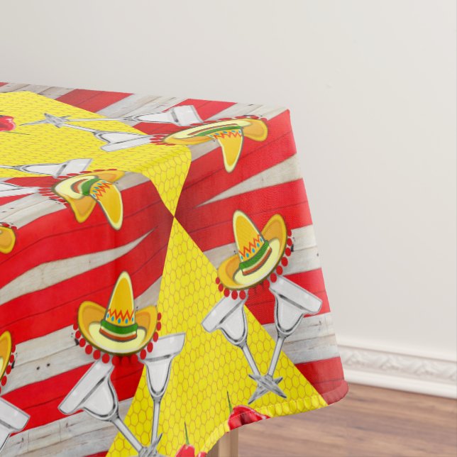 Toalha De Mesa Tablecloth Mexicano Bebe Pimentões Vermelhos Quent (Posição Original)