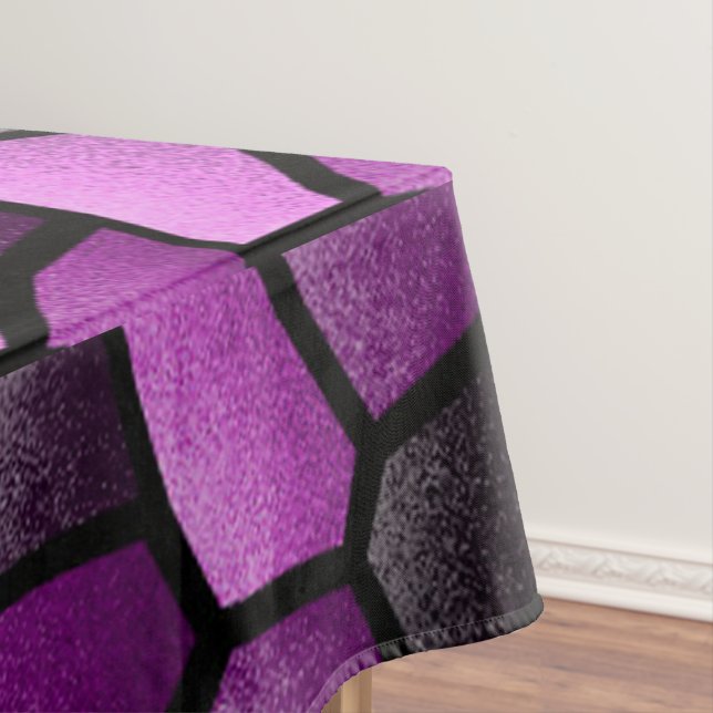 Toalha De Mesa Tablecloth Mosaico Roxo (Posição Original)