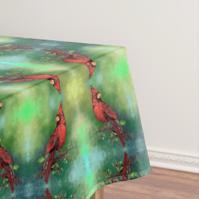 Toalha De Mesa Tablecloth norte Red Cardinal Bird (Posição Original)