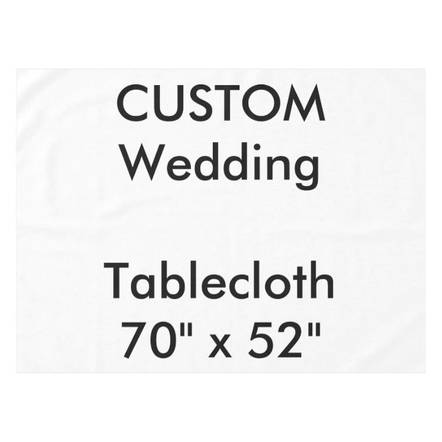 Toalha De Mesa Tablecloth Personalizada de Casamento de 70" x 52" (Frente (Horizontal))