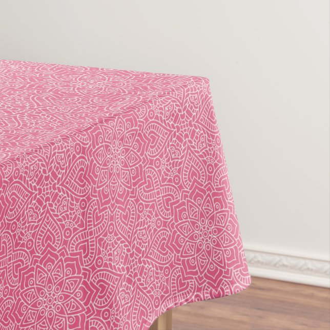 Toalha De Mesa Tablecloth-Pink Floral (Posição Original)