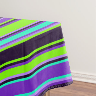 Toalha De Mesa Tablecloth Purple, Aqua e Chartreuse