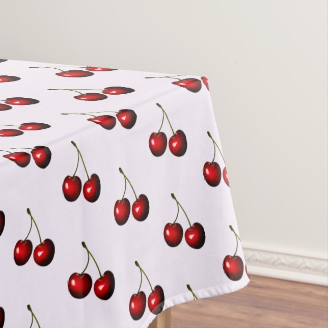 Toalha De Mesa Tablecloth Red Cherries - Escolher Cor (Posição Original)