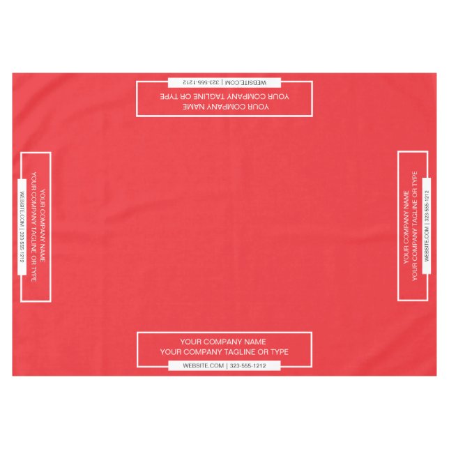 Toalha De Mesa Tablecloth Red White de 60"x84" (Frente (Horizontal))