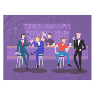 Toalha De Mesa Tablecloth retro do bar alegre