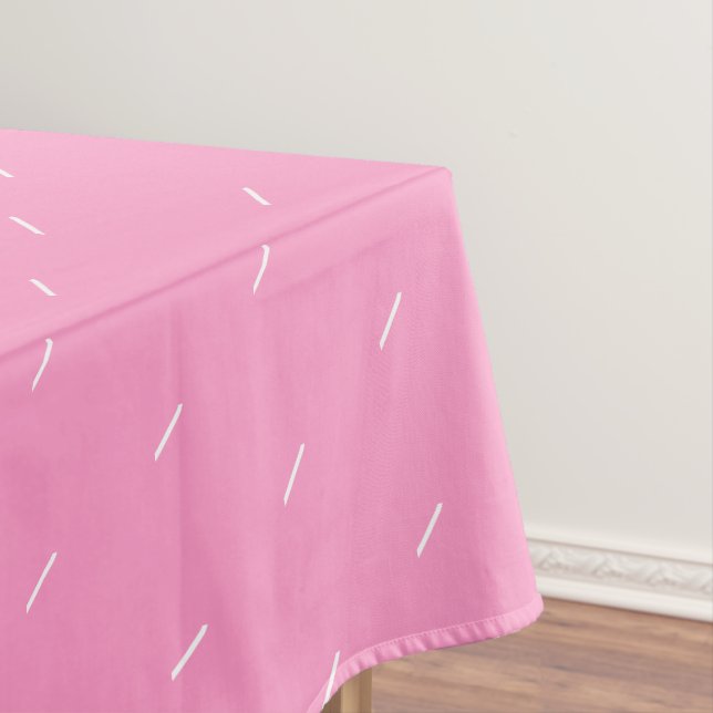 Toalha De Mesa Tablecloth Rosa com Corações - Cores Personalizada (Posição Original)