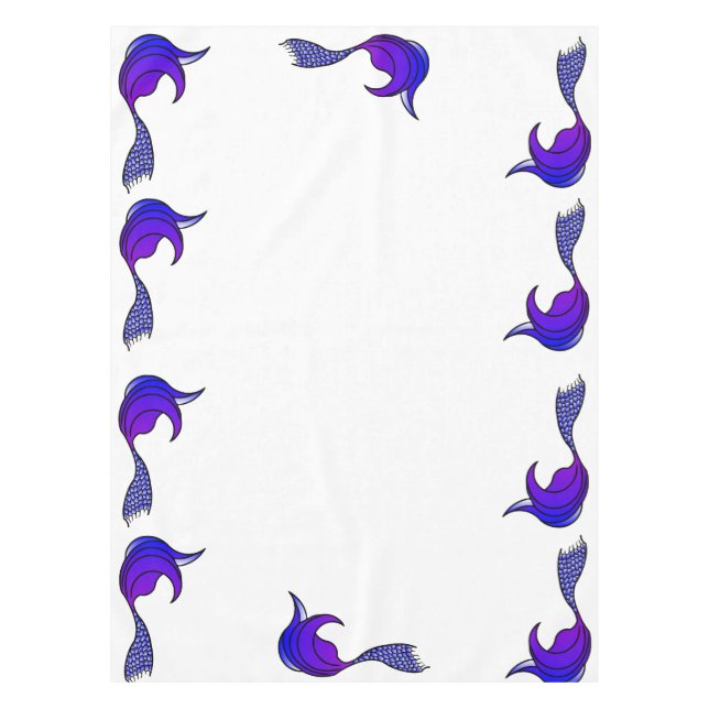 Toalha De Mesa Tablecloth Roxo Sereia (Frente)