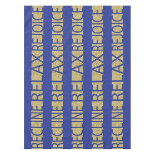 Toalha De Mesa Tablecloth "RRR Blue/Dourado" de Passover 52/70"