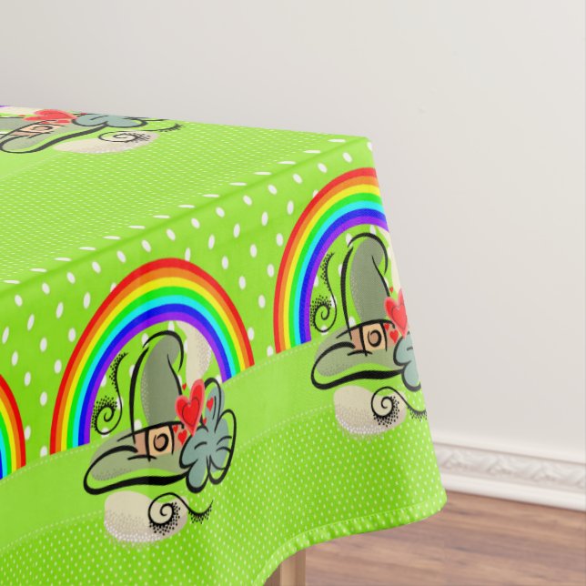 Toalha De Mesa Tablecloth Saint Patrick's Day Rainbow (Posição Original)