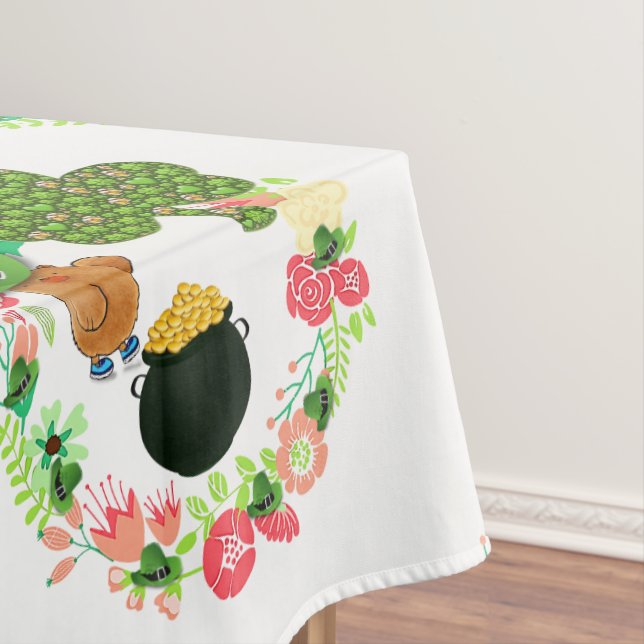Toalha De Mesa Tablecloth Saint Patrick's Day Teddy Bear (Posição Original)