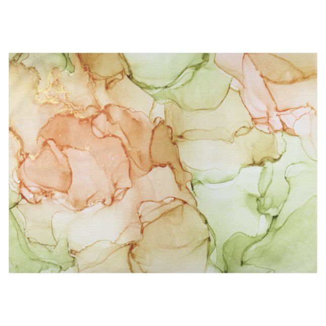 Toalha De Mesa Tablecloth Verde do Pastel Abstrato moderno (Frente (Horizontal))