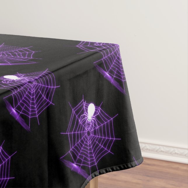 Toalha De Mesa Tablecloth Web do Halloween Roxo (Posição Original)