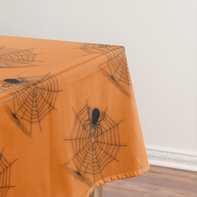 Toalha De Mesa Tablecloth Web do Orange Halloween Spider (Posição Original)