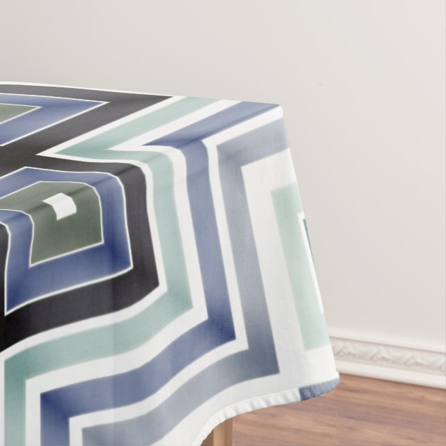 Toalha De Mesa Tablet Azul Moderno e Teal (Posição Original)