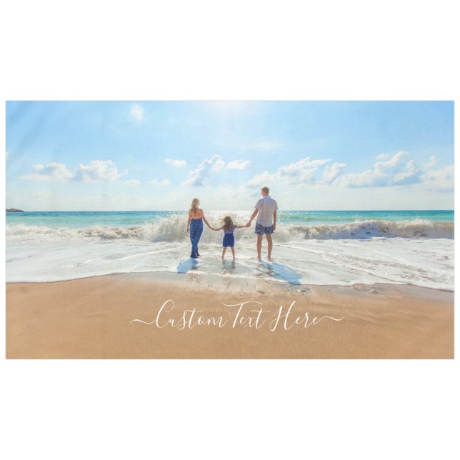 Toalha De Mesa Tablet Personalizado Personalizado de Foto e Texto (Frente (Horizontal))