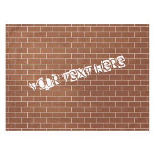 Toalha De Mesa Tablet Wall Bricks com Texto Personalizado