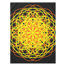 Toalha De Mesa Tablete, Amarelo Laranja Caleidoscópio Flor