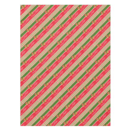 Toalha De Mesa Tablete brilhante feliz verde-vermelho riscado