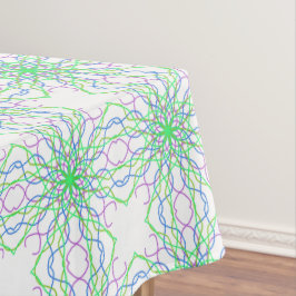 Toalha De Mesa Tablete, Caleidoscópio Verde Branco