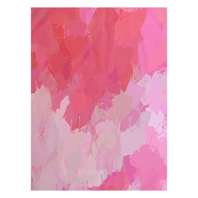 Toalha De Mesa Tablete de Borboletas Rosa bonito (Frente)