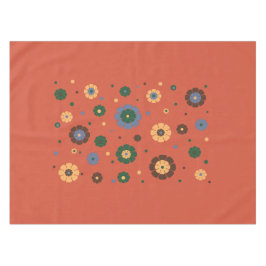 Toalha De Mesa Tablete de Flores Retro