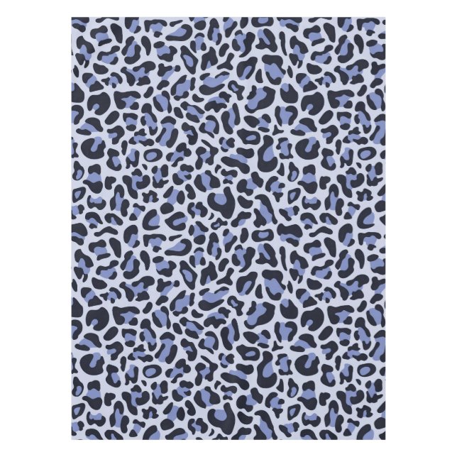 Toalha De Mesa Tablete de Impressão de Leopardo Azul (Frente)