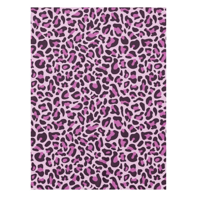 Toalha De Mesa Tablete de Impressão de Leopardo Roxo (Frente)