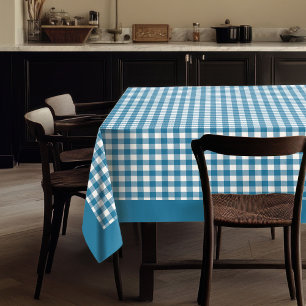 Toalha De Mesa Tablete eterno de Xadrez Azul para Refeições Pront