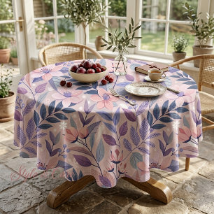 Toalha De Mesa Tablete Floral Concebida por AI - Elegante e Única