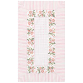 Toalha De Mesa Tablete floral, linhas e pontos 60"x104"