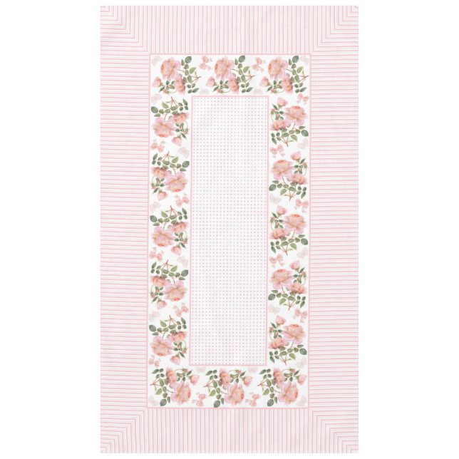 Toalha De Mesa Tablete floral, linhas e pontos 60"x104" (Frente)