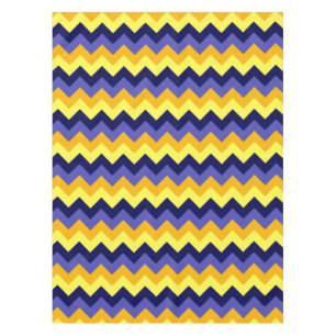 Toalha De Mesa Tablete Impressão Zigzag Dourado Amarelo Azul