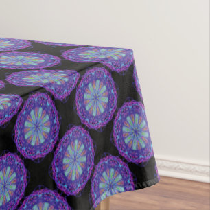 Toalha De Mesa Tablete, Inspiração Roxa Caleidoscópio Flor